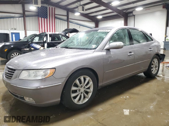 2008 Hyundai Azera Limited with VIN KMHFC46F98A273086, listed as a Copart auction lot 55390925 with 170,726 mi miles and Salvage title. Bid and sale history available at DreamBid. Image 1.