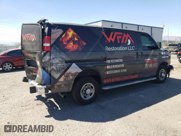 2019 Chevrolet Express Cargo Van with VIN 1GCWGAFG6K1287440, listed as a Copart auction lot 68916194 with 69,065 mi miles and Salvage Title. Bid and sale history available at carsss.com. Image 3.