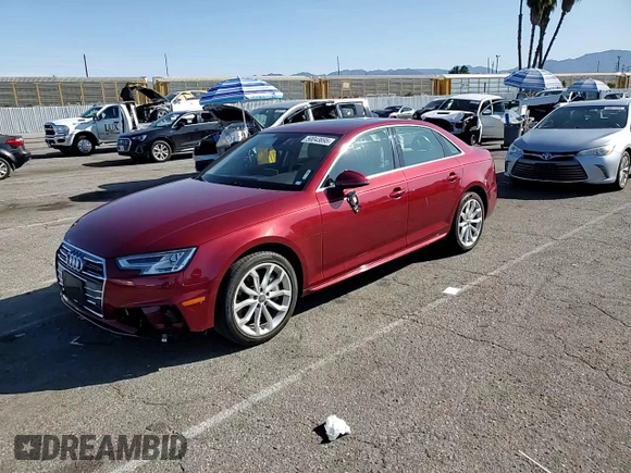 2019 Audi A4 Premium Plus with VIN WAUENAF41KA044624, listed as a Copart auction lot 50043695 with 12,368 mi miles and Salvage Title. Bid and sale history available at carsss.com. Image 11.