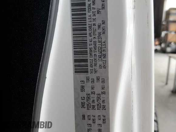 2018 Jeep Wrangler Unlimited Sport with VIN 1C4BJWDG2JL813744, listed as a Copart auction lot 50267575 with 78,302 mi miles and Salvage Title. Bid and sale history available at DreamBid. Image 14.