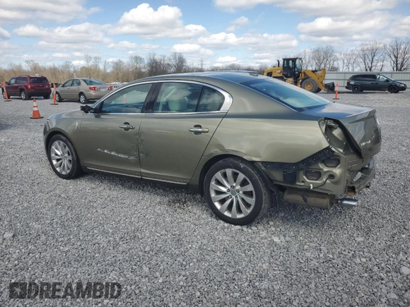 2013 Lincoln MKS with VIN 1LNHL9DKXDG617490, listed as a Copart auction lot 52282775 with 106,663 mi miles and Salvage Title. Bid and sale history available at carsss.com. Image 2.