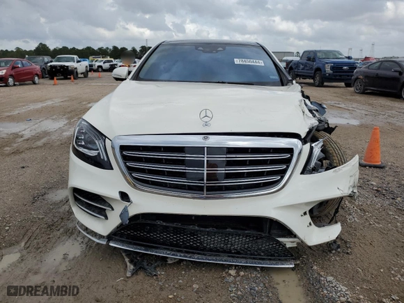 2019 Mercedes-Benz S-Class S 560 with VIN WDDUG8DB1KA451321, listed as a Copart auction lot 78450444 with 0 mi miles and Salvage Title. Bid and sale history available at carsss.com. Image 5.