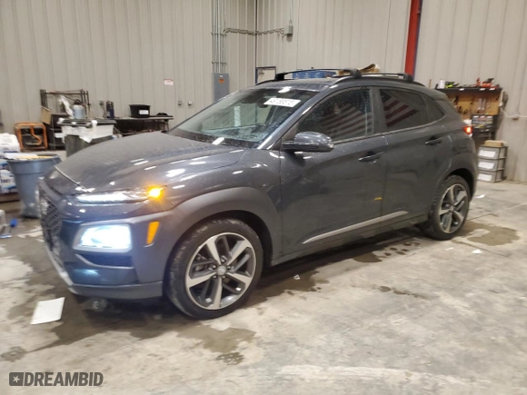 2021 Hyundai Kona Ultimate with VIN KM8K5CA5XMU647408, listed as a Copart auction lot 49158515 with 40,075 mi miles and Salvage Title. Bid and sale history available at carsss.com. Image 1.
