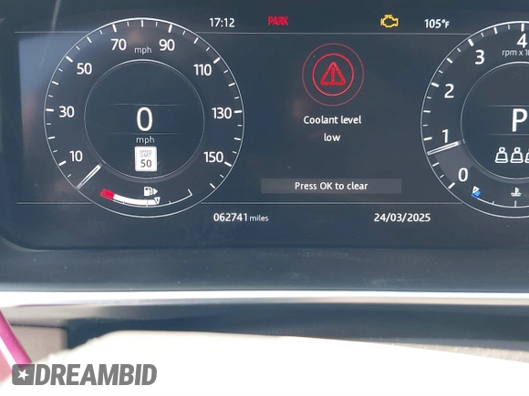 2019 Land Rover Range Rover HSE with VIN SALGS2SV9KA552826, listed as a IAAI auction lot 41745839 with 62,741 mi miles and . Bid and sale history available at DreamBid. Image 16.