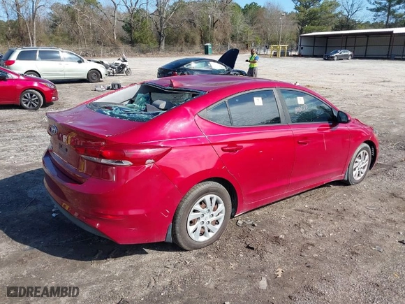 2017 Hyundai Elantra SE with VIN KMHD74LF9HU367547, listed as a IAAI auction lot 41595195 with 125,498 mi miles. Bid and sale history available at carsss.com. Image 4.