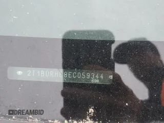 2014 Toyota Corolla L with VIN 2T1BURHE8EC059344, listed as a Copart auction lot 62562455 with Not provided miles and Salvage title. Bid and sale history available at DreamBid. Image 12.