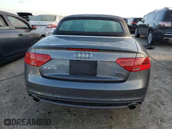 2016 Audi A5 Premium Plus with VIN WAUM2AFH2GN000803, listed as a Copart auction lot 76342954 with 0 mi miles and Non Repairable. Bid and sale history available at carsss.com. Image 6.