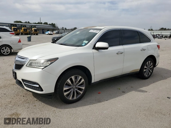 2015 Acura MDX Tech Pkg with VIN 5FRYD3H45FB002139, listed as a Copart auction lot 47551305 with 119,170 mi miles and Clean Title. Bid and sale history available at carsss.com. Image 1.