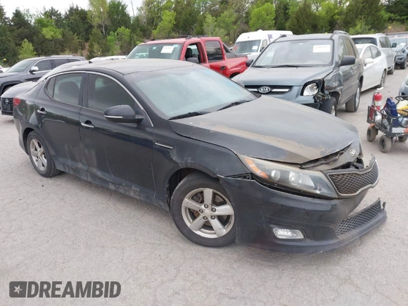 2015 Kia Optima LX with VIN 5XXGM4A77FG357303, listed as a IAAI auction lot 42078648 with 181,904 mi miles. Bid and sale history available at carsss.com. Image 1.