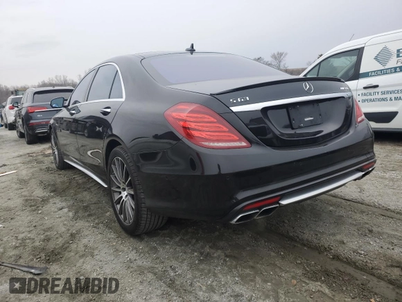 2016 Mercedes-Benz S-Class AMG S 63 with VIN WDDUG7JB7GA230120, listed as a Copart auction lot 46194245 with 113,118 mi miles and Salvage Title. Bid and sale history available at carsss.com. Image 2.