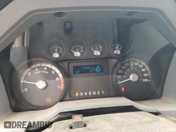 2014 Ford F-250 XL with VIN 1FT7W2B66EEA95457, listed as a Copart auction lot 59625155 with 118,040 mi miles and Salvage title. Bid and sale history available at DreamBid. Image 9.