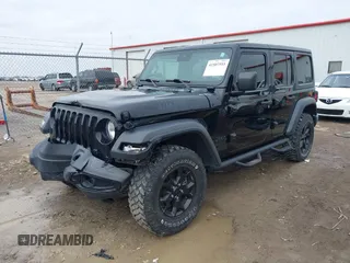 2021 Jeep Wrangler Unlimited Willys with VIN 1C4HJXDN8MW595665, listed as a IAAI auction lot 41507555 with 24,505 mi miles and . Bid and sale history available at DreamBid. Image 17.