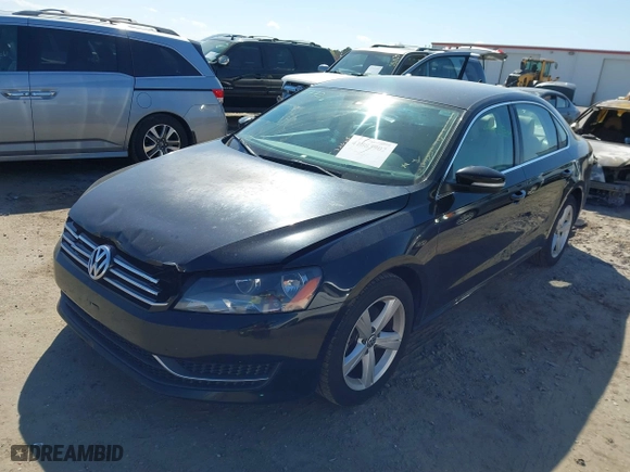 2013 Volkswagen Passat SE w/Sunroof with VIN 1VWBH7A36DC020984, listed as a IAAI auction lot 41883902 with 169,916 mi miles. Bid and sale history available at carsss.com. Image 2.
