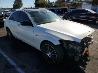 2018 Mercedes-Benz C 43 AMG with VIN 55SWF6EB9JU240378, listed as a Copart auction lot 82298494 with 79,513 mi miles and Salvage Title. Bid and sale history available at carsss.com. Image 4.