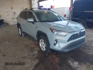 2020 Toyota RAV4 Hybrid XLE with VIN 2T3RWRFV0LW082793, listed as a IAAI auction lot 41674569 with 50,224 mi miles and . Bid and sale history available at DreamBid. Image 1.