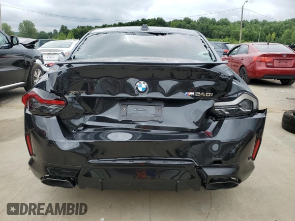 2024 BMW 2 Series M240i xDrive with VIN 3MW53CM00R8E36081, listed as a Copart auction lot 66121934 with 5,201 mi miles and Salvage Title. Bid and sale history available at carsss.com. Image 6.