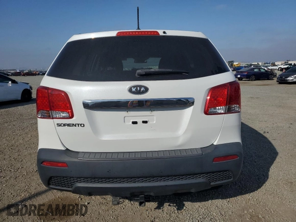 2013 Kia Sorento LX with VIN 5XYKT3A14DG334802, listed as a Copart auction lot 62551155 with 110,915 mi miles and Salvage title. Bid and sale history available at DreamBid. Image 6.