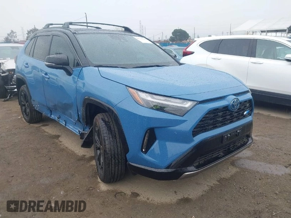 2024 Toyota RAV4 Hybrid XSE with VIN 4T3E6RFV6RU165085, listed as a IAAI auction lot 41730022 with 5,368 mi miles. Bid and sale history available at carsss.com. Image 1.