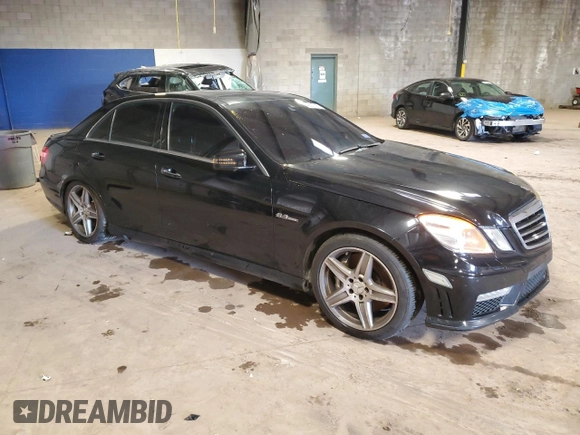 2011 Mercedes-Benz E 63 AMG with VIN WDDHF7HBXBA418665, listed as a Copart auction lot 49383395 with 68,354 mi miles and Salvage title. Bid and sale history available at DreamBid. Image 4.
