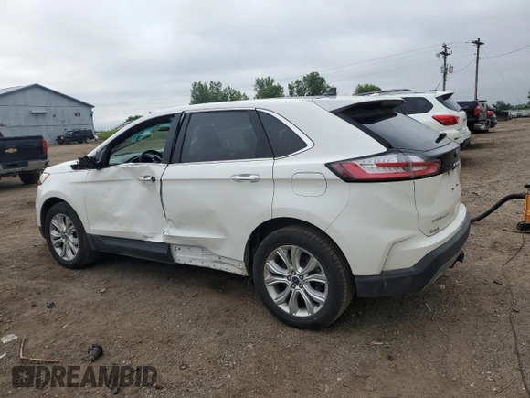 2021 Ford Edge Titanium with VIN 2FMPK4K90MBA34404, listed as a Copart auction lot 61762715 with 45,102 mi miles and Salvage title. Bid and sale history available at DreamBid. Image 2.
