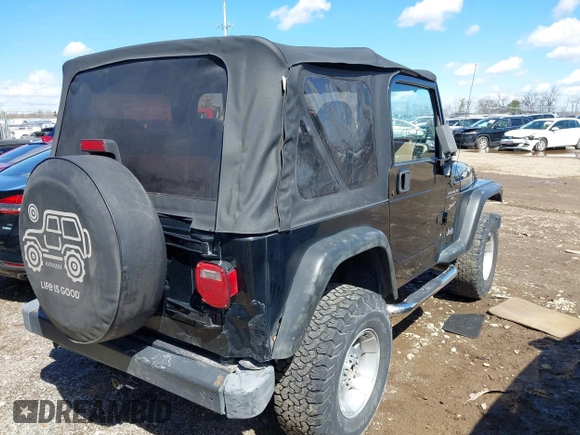 2000 Jeep Wrangler Sport with VIN 1J4FA49S8YP749547, listed as a IAAI auction lot 41861030 with 110,186 mi miles and . Bid and sale history available at DreamBid. Image 4.