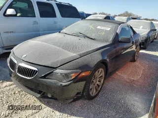 2007 BMW 6 Series 650i with VIN WBAEK135X7CN81963, listed as a Copart auction lot 73875324 with 0 mi miles and Salvage Title. Bid and sale history available at carsss.com. Image 1.