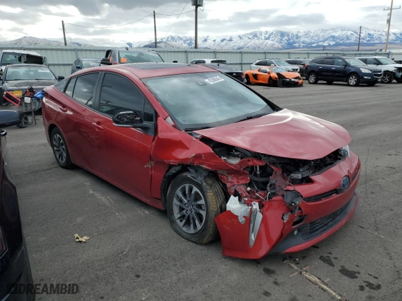 2022 Toyota Prius L Eco with VIN JTDKAMFU7N3158283, listed as a Copart auction lot 45386045 with 0 mi miles and Salvage Title. Bid and sale history available at carsss.com. Image 4.