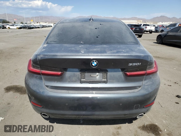 2021 BMW 3 Series 330i with VIN 3MW5R1J02M8B49793, listed as a Copart auction lot 75088384 with 42,281 mi miles and Salvage Title. Bid and sale history available at carsss.com. Image 6.