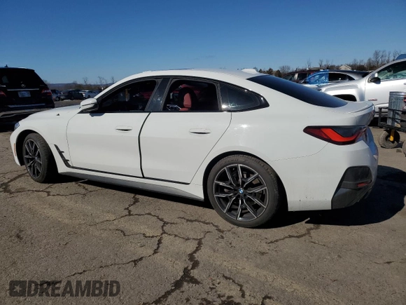 2022 BMW 4 Series 430i with VIN WBA63AV0XNFM13254, listed as a Copart auction lot 45221025 with 27,905 mi miles and Salvage title. Bid and sale history available at DreamBid. Image 2.