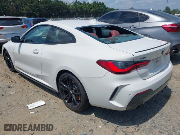 2023 BMW 4 Series 430i xDrive with VIN WBA73AP06PCM13452, listed as a IAAI auction lot 42546869 with 42,625 mi miles and . Bid and sale history available at DreamBid. Image 3.