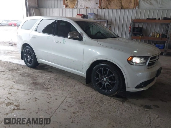 2016 Dodge Durango R/T with VIN 1C4SDJCT0GC419015, listed as a IAAI auction lot 41712230 with 159,523 mi miles and . Bid and sale history available at DreamBid. Image 1.