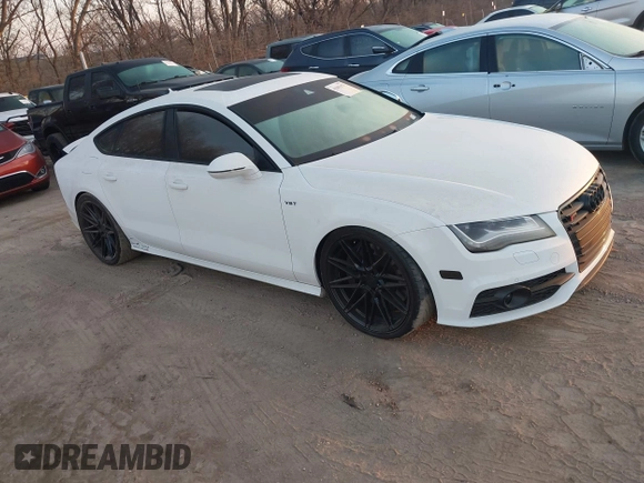 2014 Audi S7 Prestige with VIN WAUW2AFC1EN039425, listed as a IAAI auction lot 41803621 with 73,819 mi miles. Bid and sale history available at carsss.com. Image 1.