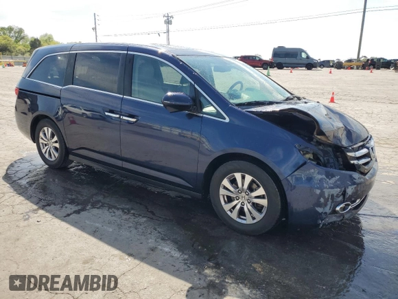 2014 Honda Odyssey EX-L with VIN 5FNRL5H65EB002081, listed as a Copart auction lot 53695675 with 138,769 mi miles and Salvage Title. Bid and sale history available at carsss.com. Image 4.