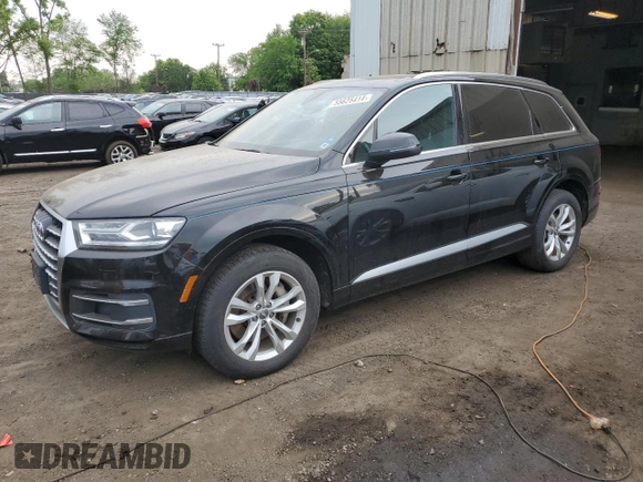 2018 Audi Q7 Premium with VIN WA1AAAF72JD000694, listed as a Copart auction lot 55625414 with 55,602 mi miles and Salvage title. Bid and sale history available at DreamBid. Image 1.