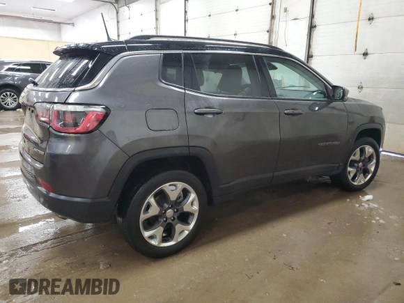 2020 Jeep Compass Limited with VIN 3C4NJDCB7LT216880, listed as a Copart auction lot 46085755 with 47,265 mi miles and Salvage Title. Bid and sale history available at carsss.com. Image 3.