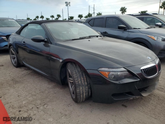 2007 BMW 6 Series M6 with VIN WBSEK93557CY78925, listed as a Copart auction lot 76518944 with 0 mi miles and Salvage Title. Bid and sale history available at carsss.com. Image 4.