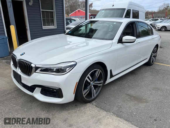2018 BMW 7 Series 750i xDrive with VIN WBA7F2C55JB238347, listed as a Copart auction lot 54362255 with 63,360 mi miles and Clean Title. Bid and sale history available at carsss.com. Image 2.