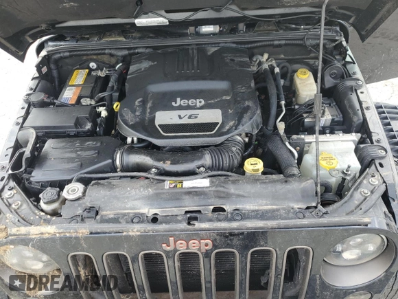 2016 Jeep Wrangler Unlimited 75th Anniversary with VIN 1C4HJWEG3GL198641, listed as a Copart auction lot 55892035 with 128,702 mi miles and Salvage title. Bid and sale history available at DreamBid. Image 12.