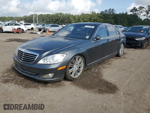 2007 Mercedes-Benz S-Class 5.5L V8 with VIN WDDNG71X97A039766, listed as a Copart auction lot 54101085 with 0 mi miles and Clean Title. Bid and sale history available at carsss.com. Image 1.