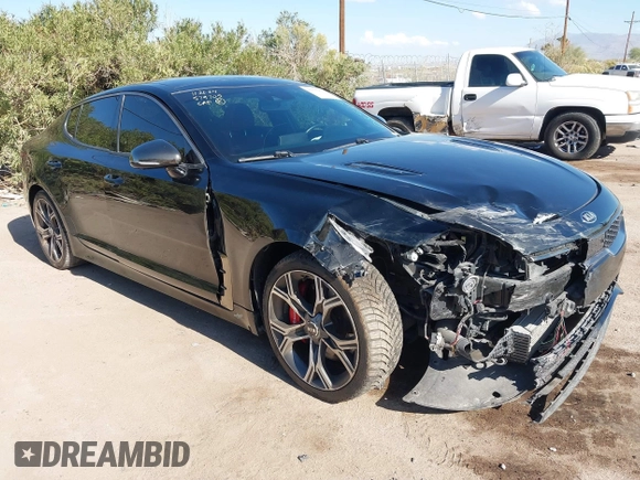 2021 Kia Stinger GT2 with VIN KNAE55LC3M6089699, listed as a IAAI auction lot 41035872 with 81,192 mi miles. Bid and sale history available at carsss.com. Image 6.