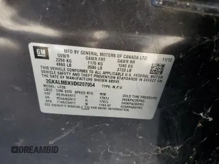 2013 GMC Terrain SLE with VIN 2GKALMEK9D6207954, listed as a Copart auction lot 48204885 with 141,349 mi miles and Salvage Title. Bid and sale history available at DreamBid. Image 12.