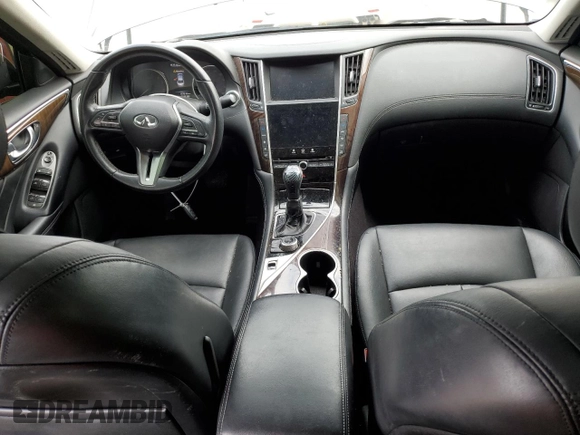 2018 Infiniti Q50 3.0t LUXE with VIN JN1EV7AR3JM610873, listed as a Copart auction lot 48164755 with 107,018 mi miles and Salvage Title. Bid and sale history available at carsss.com. Image 8.