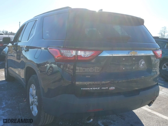 2020 Chevrolet Traverse LT Cloth with VIN 1GNEVGKWXLJ242835, listed as a IAAI auction lot 41251285 with 55,639 mi miles. Bid and sale history available at carsss.com. Image 3.