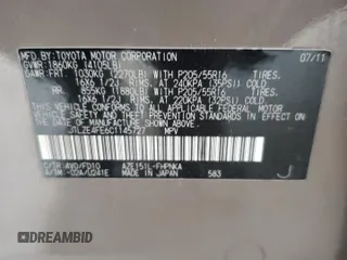 2012 Scion xB z VIN JTLZE4FE6C1145727, wystawiony jako Copart lot #54135915 z przebiegiem 111 652 mil mil oraz Szkody całkowita. Historia ofert i sprzedaży dostępna na DreamBid. Obrazek 12.