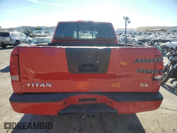 2008 Nissan Titan SE with VIN 1N6AA06A78N317304, listed as a Copart auction lot 85578924 with 201,127 mi miles and Salvage Title. Bid and sale history available at carsss.com. Image 6.