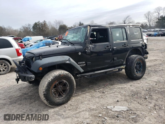 2016 Jeep Wrangler Unlimited Sport with VIN 1C4BJWDG4GL144417, listed as a Copart auction lot 45566405 with 135,865 mi miles and Salvage title. Bid and sale history available at DreamBid. Image 1.
