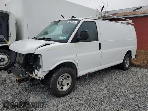 2019 Chevrolet Express Cargo Van with VIN 1GCWGAFG0K1372760, listed as a Copart auction lot 85068484 with 116,637 mi miles and Salvage Title. Bid and sale history available at carsss.com. Image 1.