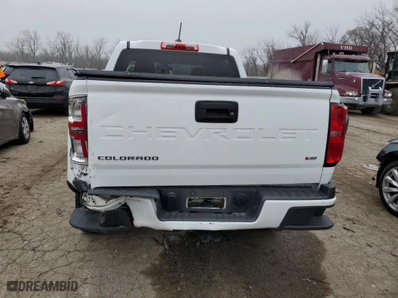 2021 Chevrolet Colorado 2WD LT with VIN 1GCGSCEN6M1132081, listed as a Copart auction lot 39605364 with 79,047 mi miles and Salvage Title. Bid and sale history available at carsss.com. Image 6.