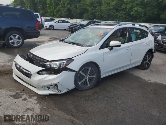 2019 Subaru Impreza Premium z VIN 4S3GTAD62K3753556, wystawiony jako Copart lot #63009014 z przebiegiem Nie podano mil oraz Szkoda całkowita • Salvage title. Historia ofert i sprzedaży dostępna na DreamBid. Obrazek 1.