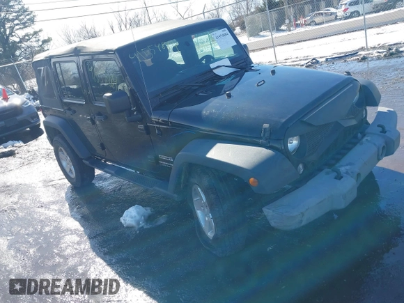 2018 Jeep Wrangler JK Unlimited Sport with VIN 1C4BJWDG3JL829130, listed as a IAAI auction lot 41554884 with 109,745 mi miles. Bid and sale history available at carsss.com. Image 1.